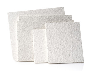 Asbestos plates for the combustion chamber of modern boilers on white.