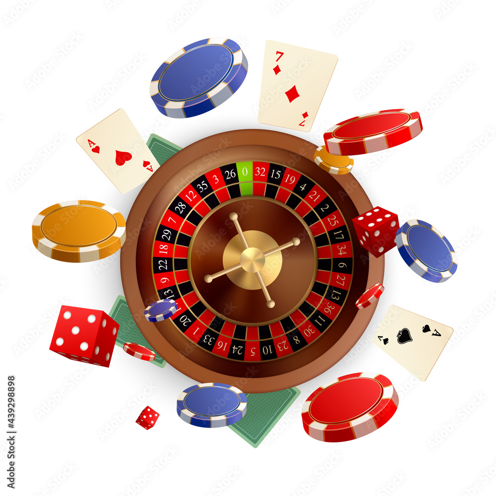 Wall mural casino realistic background