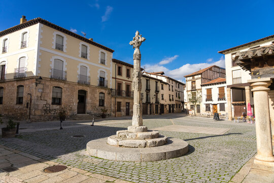Old town of the medieval village of Covarrubias, Burgos, Castilla y Leon, Spain