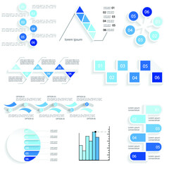 Templates for business reports, cover layout and infographics