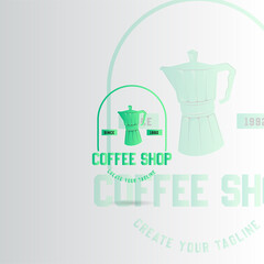 Coffee shop logo icon template design