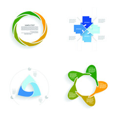 Templates for business reports, cover layout and infographics