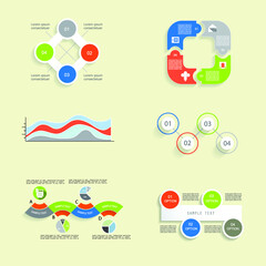 Templates for business reports, cover layout and infographics