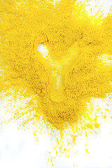 yellow laser powder isolated