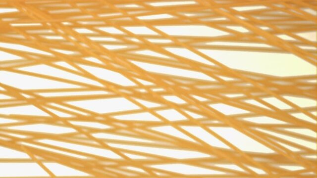 Super slow motion pasta spaghetti dry. On a white background. Filmed on a high-speed camera at 1000 fps.High quality FullHD footage