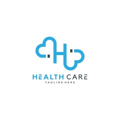 Initial letter h for Heart or health logo. Fit for your company logo