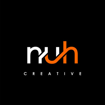 NUH Letter Initial Logo Design Template Vector Illustration