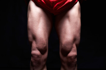 Fototapeta premium male muscular legs. body-building. muscle man