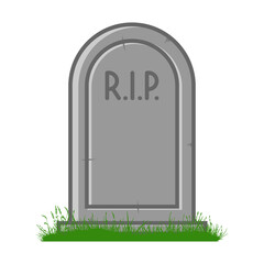 Grave vector cartoon illustration isolated on a white background.