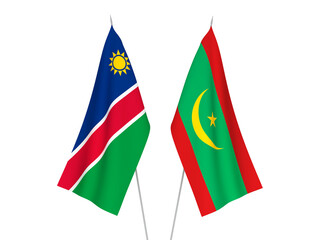 Islamic Republic of Mauritania and Republic of Namibia flags