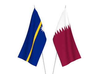 Qatar and Republic of Nauru flags