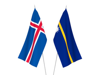 Iceland and Republic of Nauru flags