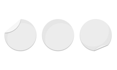 Circle adhesive symbols. Vector