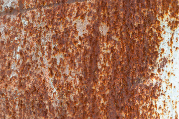 Rusty old metal surface. Corroded metal wall. Backgrounds and textures ideas.