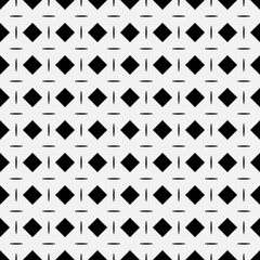 Seamless repeated rhombuses pattern. Vector black rhomb wallpaper.