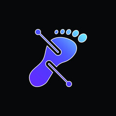 Acupuncture blue gradient vector icon