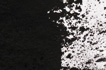 black laser powder isolated