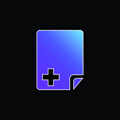 Obraz premium Add Document blue gradient vector icon