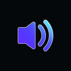 Audio Speaker On blue gradient vector icon