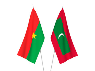 Maldives and Burkina Faso flags