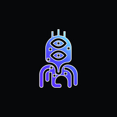 Alien blue gradient vector icon