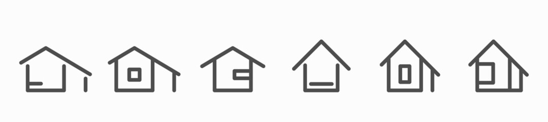 House icons set. Home symbol Illustration
