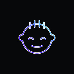 Baby Boy blue gradient vector icon
