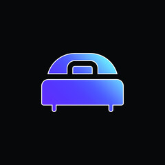 Bed blue gradient vector icon