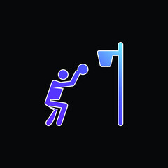 Basketball Player blue gradient vector icon