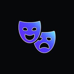 Art Decу blue gradient vector icon