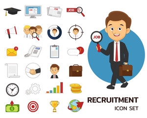 Recruitment consept flat icons