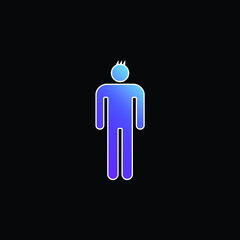 Boy blue gradient vector icon