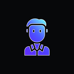 Boy blue gradient vector icon