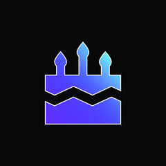 Birthday Cake blue gradient vector icon