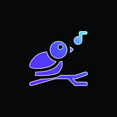 Bird blue gradient vector icon