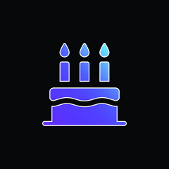 Birthday Cake blue gradient vector icon