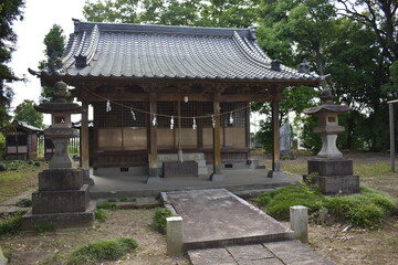 日本　埼玉　新白岡　神社　初夏の風景