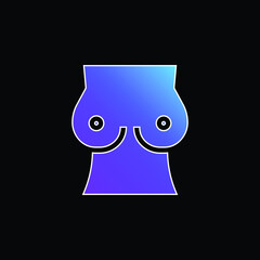 Breast blue gradient vector icon