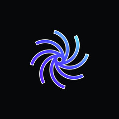 Blackhole blue gradient vector icon