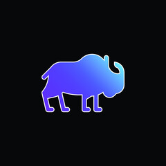 Bison blue gradient vector icon