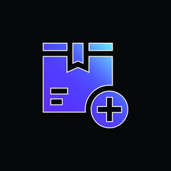 Obraz premium Box blue gradient vector icon