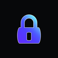Blocked Padlock blue gradient vector icon
