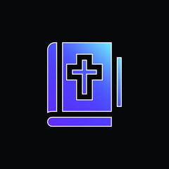 Fototapeta premium Bible blue gradient vector icon