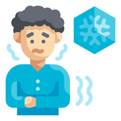 cold flat icon