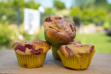Erdbeermuffins selbst gebacken