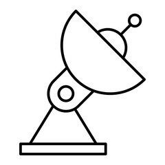 Vector Parabolic Dishes Outline Icon Design