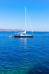 Sailing boat at Greek Island - 439312299