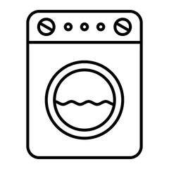 Vector Washing Machine Outline Icon Design