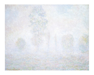 Morning Haze (1875) by Claude Monet. - obrazy, fototapety, plakaty
