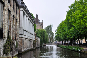 Street canal on a gloomy day